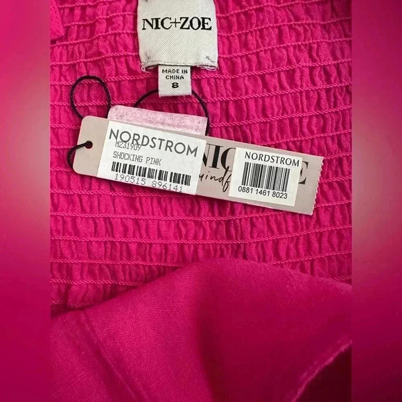 Nic+Zoe Shocking Pink Rumba Park Jumpsuit, size 8 - Picture 9 of 11
